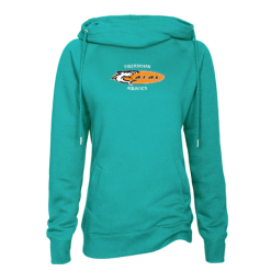 Tiger Sharks Ladies Classic Fleece Funnel Neck Pullover Hood