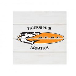 Tiger Sharks White Wood Pallet Coaster  Set of 1  no holder