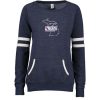 USA Strong MI Tough Ladies Varsity Fleece Crew Neck Pullover