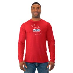 Alternative view of USA Strong MI Tough Adult DRI-POWER® Polyester Long Sleeve T-Shirt