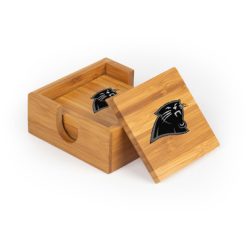 West Ottawa Square Bamboo Coaster Set of 4 with holder