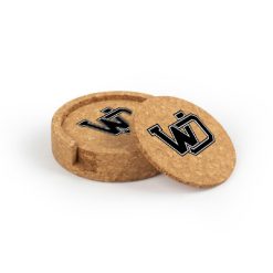 Alternative view of West Ottawa Circular Cork Coaster Set of 4 with holder
