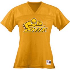 Alternative view of Zeeland East Ladies Junior Fit Replica Football Tee